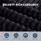 Round Oversized Corduroy Chaise Longue - Boneless Cloud Deep Seat Sleeper Floor Sofa Chair for Living Room Bedroom Apartment
