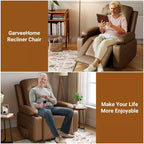 Fauteuil inclinable électrique grand format pour personnes âgées, siège extra large, massage chauffant, canapé électrique en similicuir avec porte-gobelets et poches latérales, beige