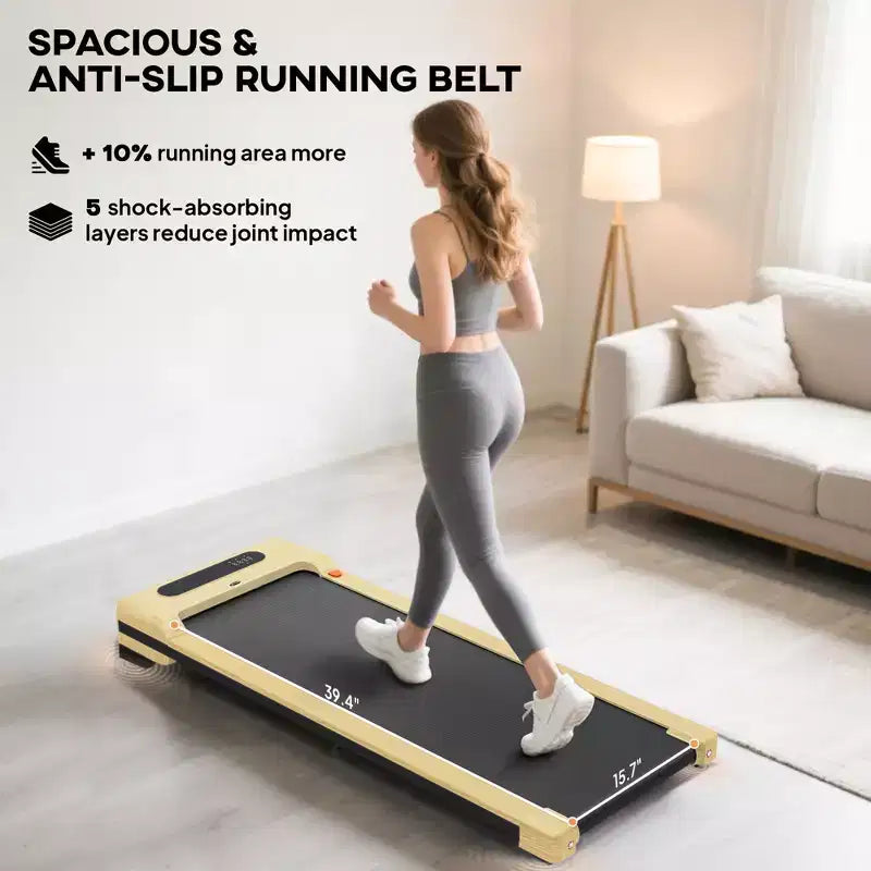 Walking Pad Treadmill 2.5HP Quiet Motor Portable Under Desk Treadmill for Home Office