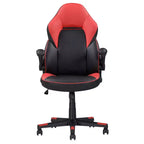 TUYOHW Chaise de jeu ergonomique réglable Chaise pivotante à 360° avec roulettes, Chaise d'ordinateur noir/rouge pour le bureau et la maison, Chaise de loisirs polyvalente, Noir/Rouge