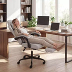 Costway Height Adjustable Computer Chair with Headrest, Lumbar Support, Linkage Armrests Black/Gray