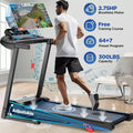 3HP Incline Treadmill,300lb Capacity,Folding Treadmill for Home,71 Workout Program,Bluetooth Dual Speaker&Smart APP Control,Walking Jogging Treadmill