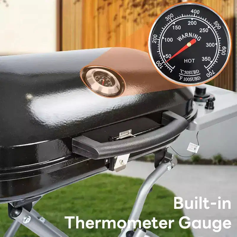 Barbecue portatif au propane ZAFRO, gril d'extérieur pliable de 15 000 BTU avec une surface de cuisson de 2 245 cm² pour le camping, les barbecues, les fêtes, le jardin, les sorties à la plage