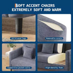 Acekool 52 Small Loveseat Sofa, Chenille Upholstered Couch with Deep Seat & Padded Armrest for Living Room Bedroom