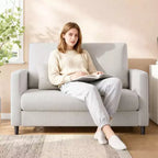 Acekool 52 Small Loveseat Sofa, Chenille Upholstered Couch with Deep Seat & Padded Armrest for Living Room Bedroom