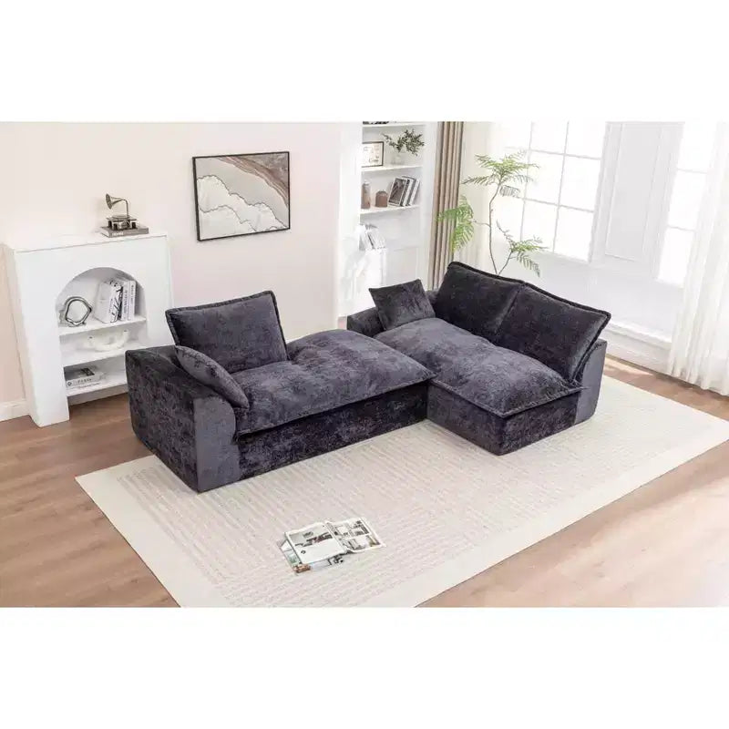 MAYEERTY 103-Inch Cloud L-Shaped Sectional Couch, Boneless Modern Modular Sofa for Living Room No Assembly Required