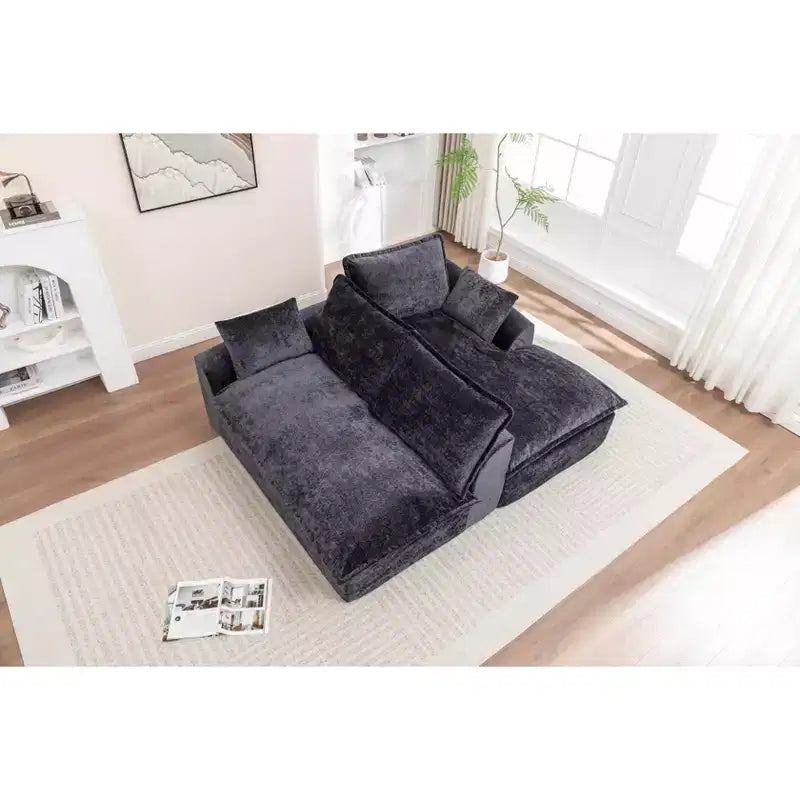 MAYEERTY 103-Inch Cloud L-Shaped Sectional Couch, Boneless Modern Modular Sofa for Living Room No Assembly Required