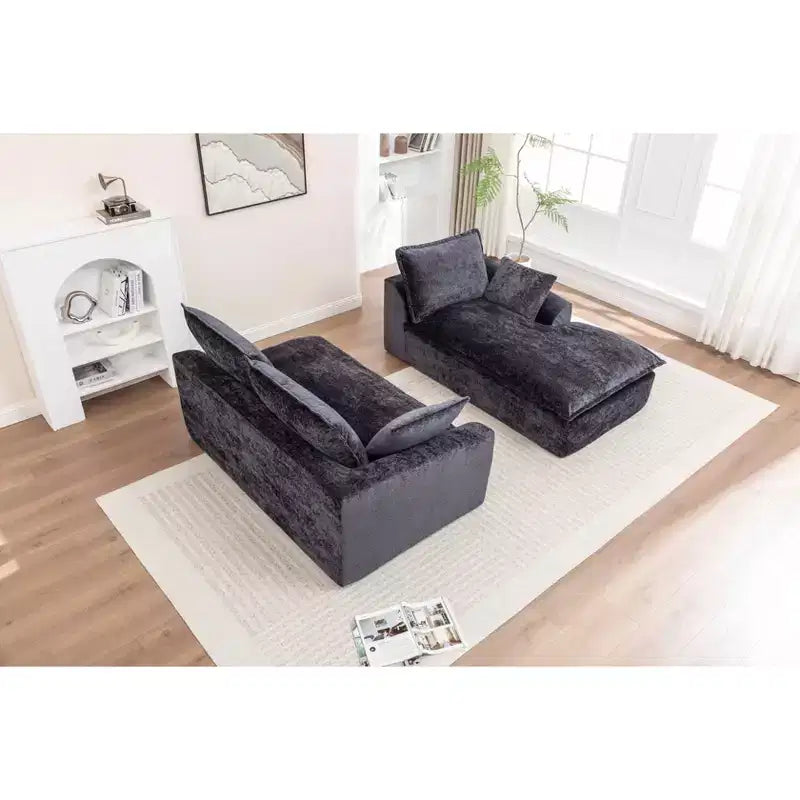 MAYEERTY 103-Inch Cloud L-Shaped Sectional Couch, Boneless Modern Modular Sofa for Living Room No Assembly Required