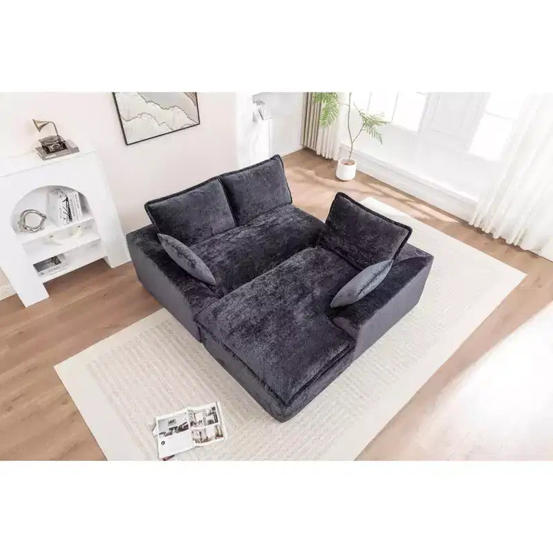 MAYEERTY 103-Inch Cloud L-Shaped Sectional Couch, Boneless Modern Modular Sofa for Living Room No Assembly Required