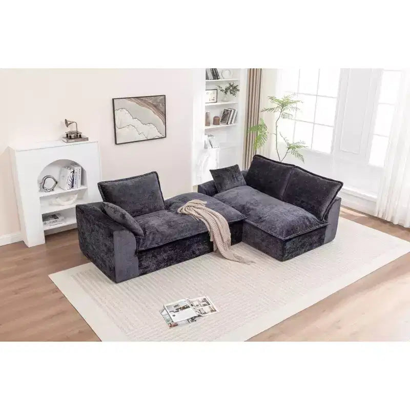 MAYEERTY 103-Inch Cloud L-Shaped Sectional Couch, Boneless Modern Modular Sofa for Living Room No Assembly Required