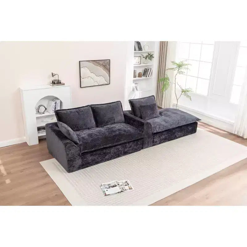 MAYEERTY 103-Inch Cloud L-Shaped Sectional Couch, Boneless Modern Modular Sofa for Living Room No Assembly Required