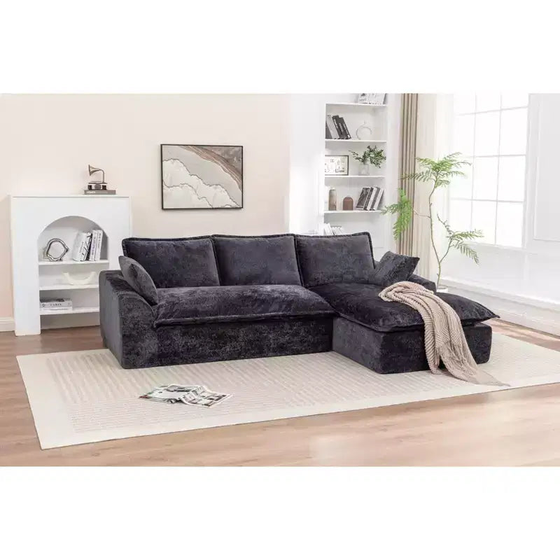 MAYEERTY 103-Inch Cloud L-Shaped Sectional Couch, Boneless Modern Modular Sofa for Living Room No Assembly Required