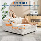 Oversized Chaise sofa Indoor, Comfy Corduroy Lounge Sofa , Wide Armrest Pads & Throw Pillows, Cozy Sleeper Couch for Living Room Apartments