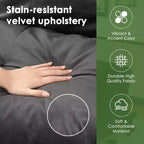 Celebalcony Velvet Futon Couch Sofa with Adjustable Backrest, Small Convertible Folding Sofa Bed, Modern Loveseat for Living Room, Small Space