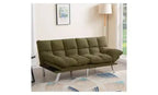 Okak Modern Corduroy Convertible Loveseat Sofa Bed with Adjustable Back & Arm,Upholstered Futon Sofa Couch for Living Room,Apartment