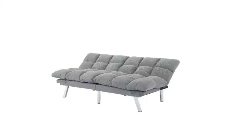 Okak Modern Corduroy Convertible Loveseat Sofa Bed with Adjustable Back & Arm,Upholstered Futon Sofa Couch for Living Room,Apartment
