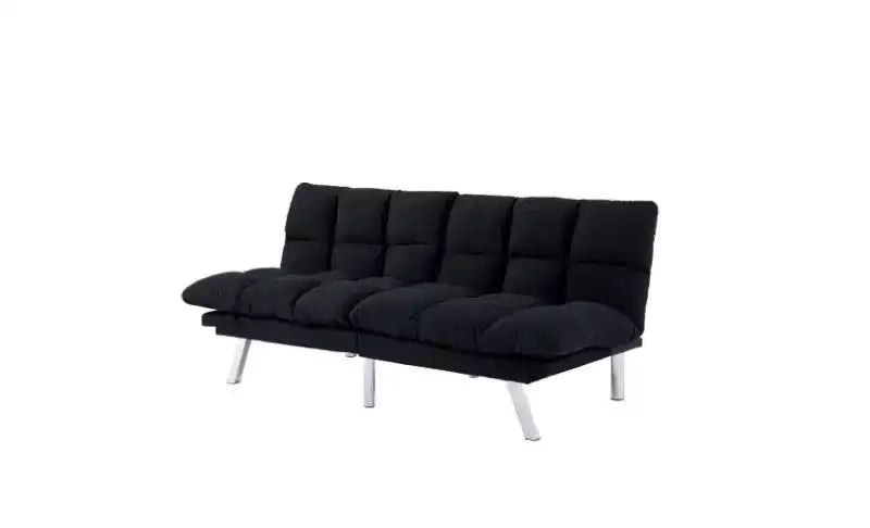 Okak Modern Corduroy Convertible Loveseat Sofa Bed with Adjustable Back & Arm,Upholstered Futon Sofa Couch for Living Room,Apartment