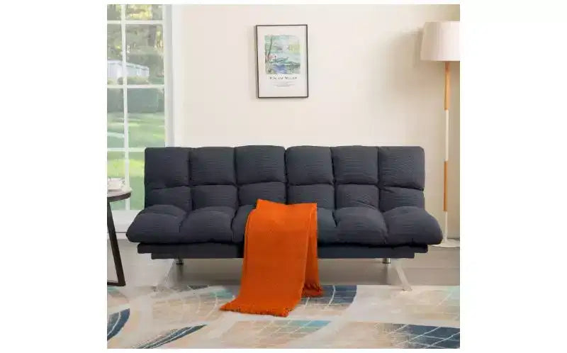 Okak Modern Corduroy Convertible Loveseat Sofa Bed with Adjustable Back & Arm,Upholstered Futon Sofa Couch for Living Room,Apartment