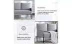 Okak Modern Metal Frame Small Loveseat Sofa with Padding Arms,Upholstered Futon Sofa Couch for Living Room,Apartment