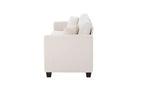 Okak Modern Teddy Velvet 3-Seater Sofa with Thickened Back Cushions,Upholstered Futon Sofa Couch for Living Room,Apartment