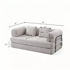 Okak Modren Compression Convertible Floor Sofa Bed with Back Pillows,Boneless Futon Couch Living Room,Apartment