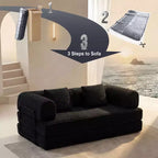 Okak Modren Compression Convertible Floor Sofa Bed with Back Pillows,Boneless Futon Couch Living Room,Apartment