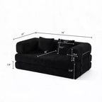 Okak Modren Compression Convertible Floor Sofa Bed with Back Pillows,Boneless Futon Couch Living Room,Apartment