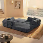 Okak Modren Compression Convertible Floor Sofa Bed with Back Pillows,Boneless Futon Couch Living Room,Apartment