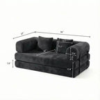 Okak Modren Compression Convertible Floor Sofa Bed with Back Pillows,Boneless Futon Couch Living Room,Apartment