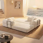 Okak Modren Compression Convertible Floor Sofa Bed with Back Pillows,Boneless Futon Couch Living Room,Apartment