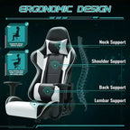 BALHAM TRADE-PU Leather Gaming Chair High Back Office Chair Adjustable Swivel Computer Desk Chair with Headrest