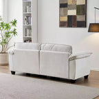 MAYEERTY Canapé de luxe avec revêtement en chenille douce pour salon, beige
