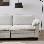MAYEERTY Canapé de luxe avec revêtement en chenille douce pour salon, beige