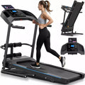 HOMDOX 2026 Upgrade 3.5HP Foldable Treadmill w/Sit Up Bench|Incline/350lbs Capacity|Smart LCD-Display Body Fat/Heart Rate MultiFUN_ Exercise Equipment