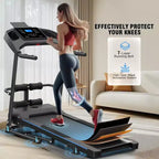 Tapis de course pliable HOMDOX 2026, version améliorée 3,5 CV, avec banc d'abdominaux | Inclinaison/Capacité 159 kg | Écran LCD intelligent – Graisse corporelle/Fréquence cardiaque, équipement d'exercice multifonctionnel