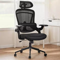 TUYOHW High-Back Ergonomic Office Chair with Adjustable Lumbar Support, Gaming Chair with Flip Up Arms, Mesh Computer Chair for Home, Office