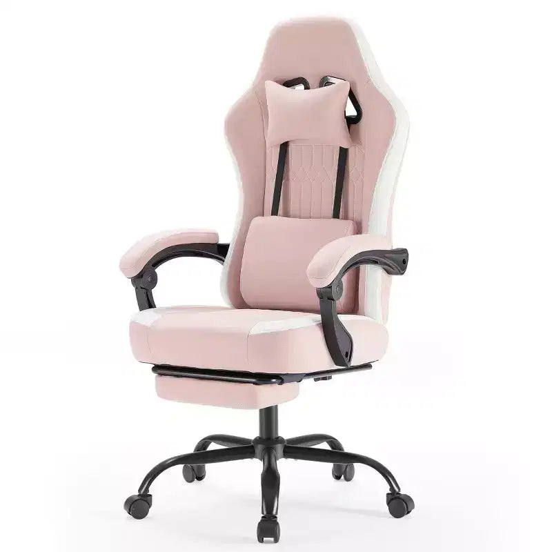 Chaise de bureau ergonomique TUYOHW avec accoudoirs rembourrés, chaise de jeu avec support lombaire, chaise roulante pivotante avec roulettes pour la maison, le bureau