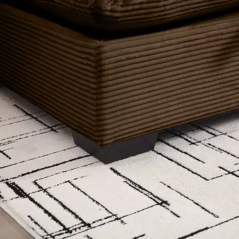 Canapé simple profond en velours côtelé de 130 cm TUYOHW avec oreiller de soutien lombaire pour salon, bureau, appartement