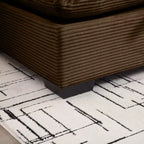 Canapé simple profond en velours côtelé de 130 cm TUYOHW avec oreiller de soutien lombaire pour salon, bureau, appartement