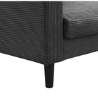 TUYOHW Canapé 3 places en velours côtelé haute résilience de 190 cm avec 2 coussins pour salon, chambre, appartement
