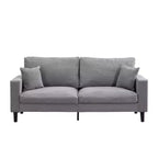 TUYOHW Canapé 3 places en velours côtelé haute résilience de 190 cm avec 2 coussins pour salon, chambre, appartement