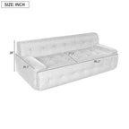 TUYOHW 86.2 Inch Modern Minimalist Tufted Sofa,3-Seat Compression Sofa for Living Room,Bedroom,Office,Apartment