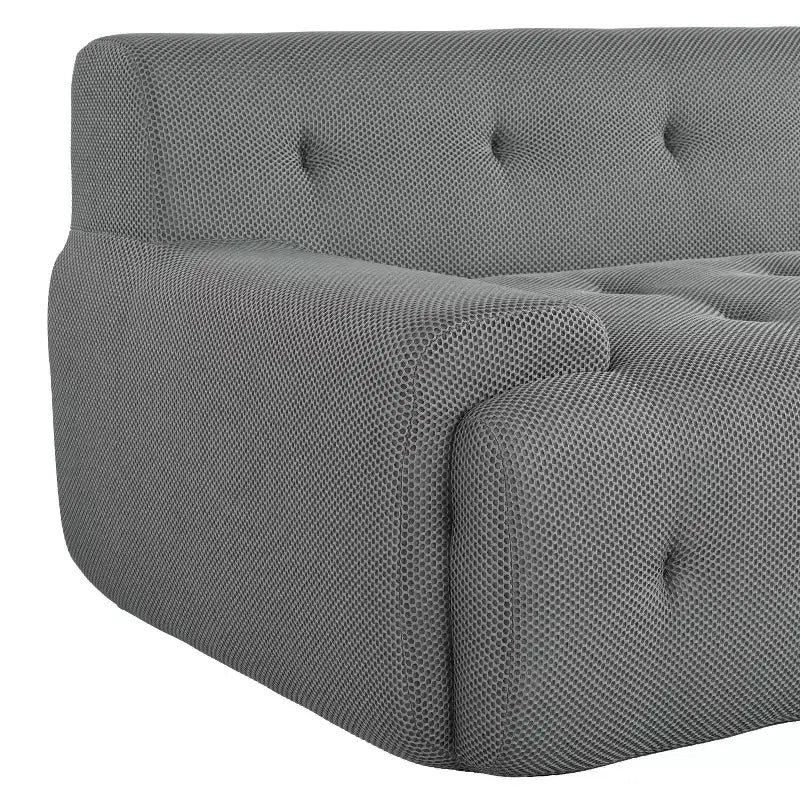 TUYOHW 86.2 Inch Modern Minimalist Tufted Sofa,3-Seat Compression Sofa for Living Room,Bedroom,Office,Apartment