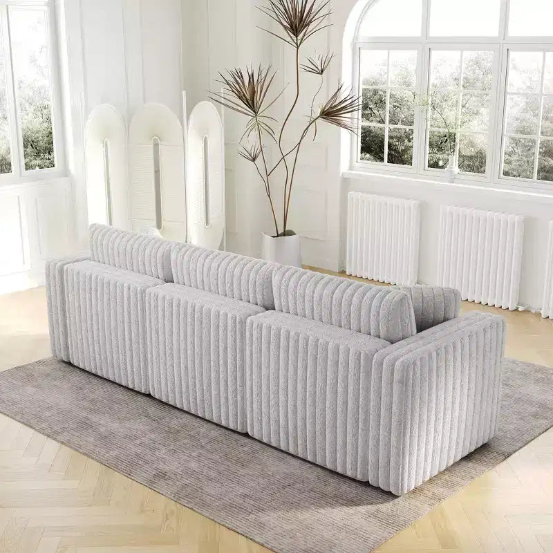 TUYOHW 106.3 Inch Modern 2-Seater Sofa with 2 Pillows for Living Room,Apartment,Office