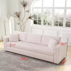 TUYOHW 106.3 Inch Modern 2-Seater Sofa with 2 Pillows for Living Room,Apartment,Office