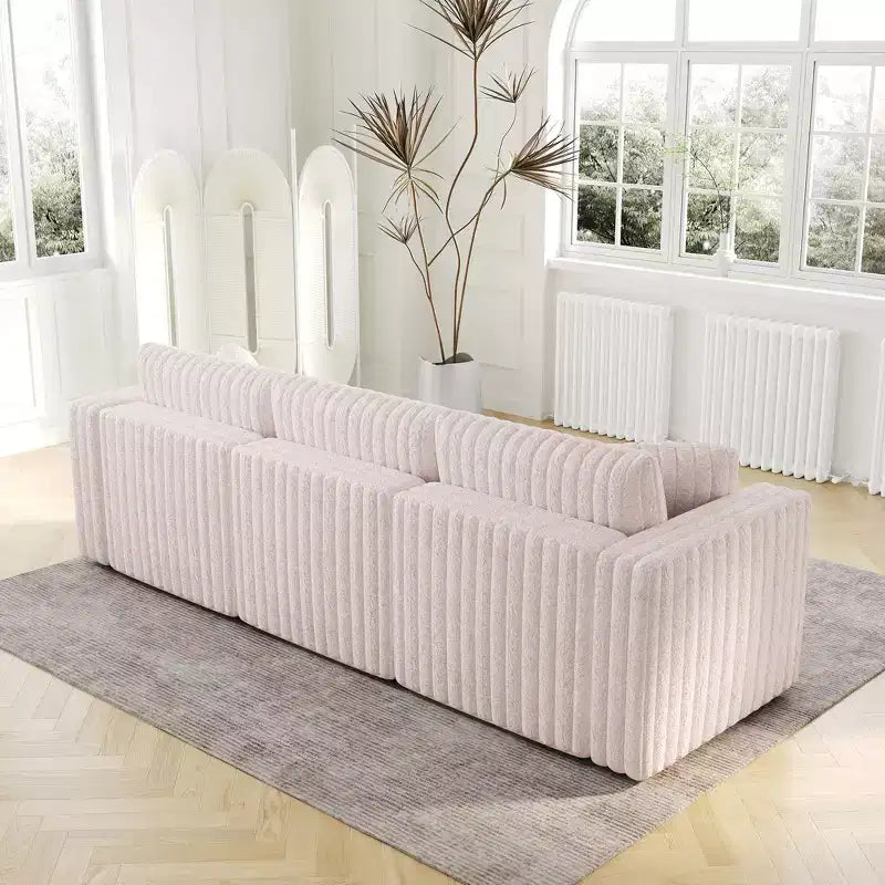 TUYOHW 106.3 Inch Modern 2-Seater Sofa with 2 Pillows for Living Room,Apartment,Office