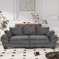 TUYOHW 80.3 Inch Modern Corduroy Curved Sofa,Upholstered Couch with 2 Throw Pillows for Living Room,Bedroom,Office,Apartment