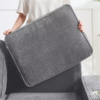 TUYOHW 83.86 Inch Modern Corduroy Couch,3-Seater Sofa with 2 Cup Holders for Living Room,Bedroom,Office,Apartment,Gray