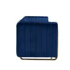 Canapé moderne de 84 pouces en velours, canapé 3 places avec pieds en métal doré et accoudoirs roulés pour salon, chambre ou appartement - Panipeachy