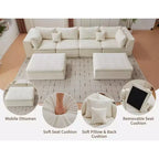 COZONY Canapé moderne 80 pouces avec porte-gobelets, canapé 3 places à assise profonde, canapé confortable pour salon, bureau, appartement